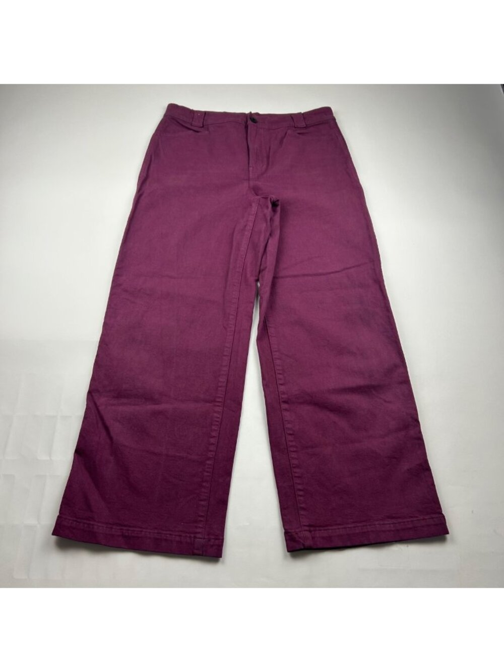 PETITE Madewell Berry Purple Stretch Denim High Rise Emmett Wide Leg Jeans 29P
